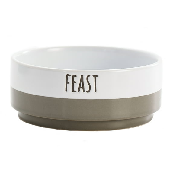 Bico Minimalistic FEAST Ceramic 26oz Pet Bowl, for Medium Size Dog, Puppy, Cat, Kitten, Durable and Dishwasher Safe Stoneware