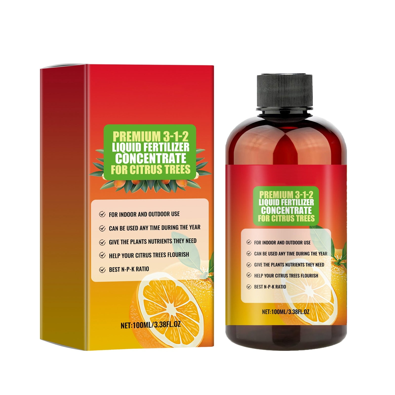 Bicoasu 100ml Citrustree Plant Fertilizer Orange Fruit Tree Plant Root Beauty Fruit Growth