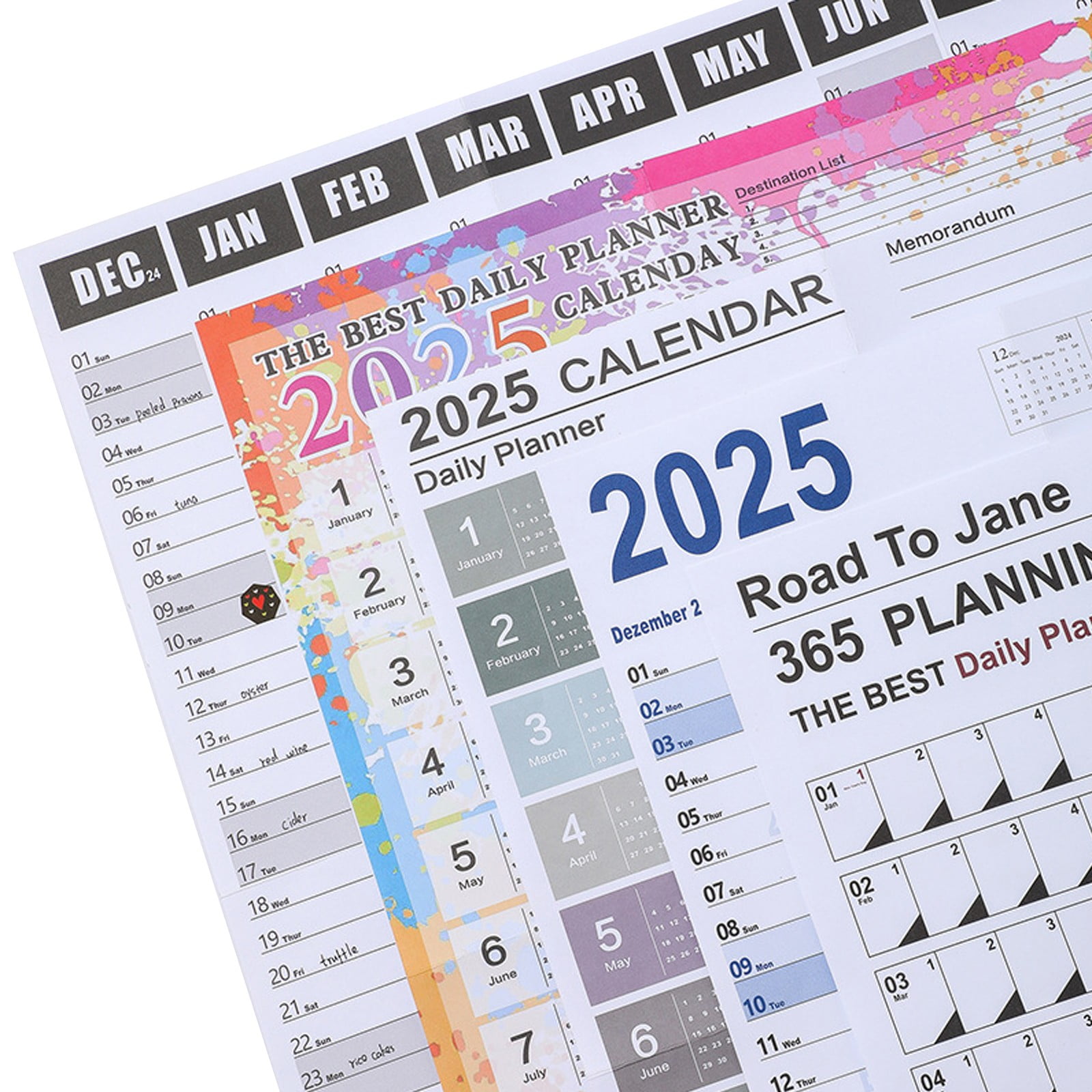 Bicoasu 2024Clearance! 2025 Yearly Calendar, Full Year Calendar Single