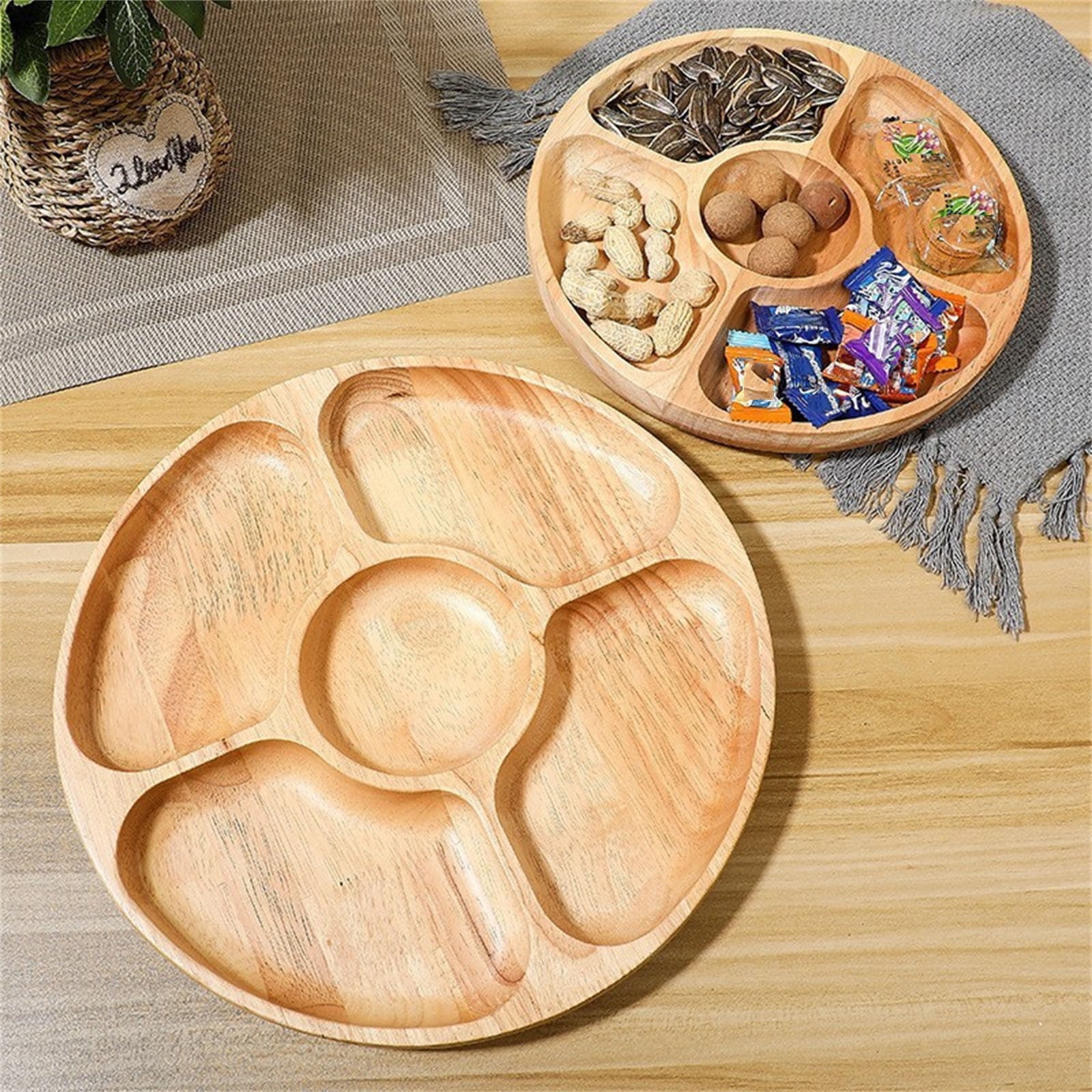 Bicoasu 2024Clearance! Bamboo Storage Platter Tray Appetizer Tray 5