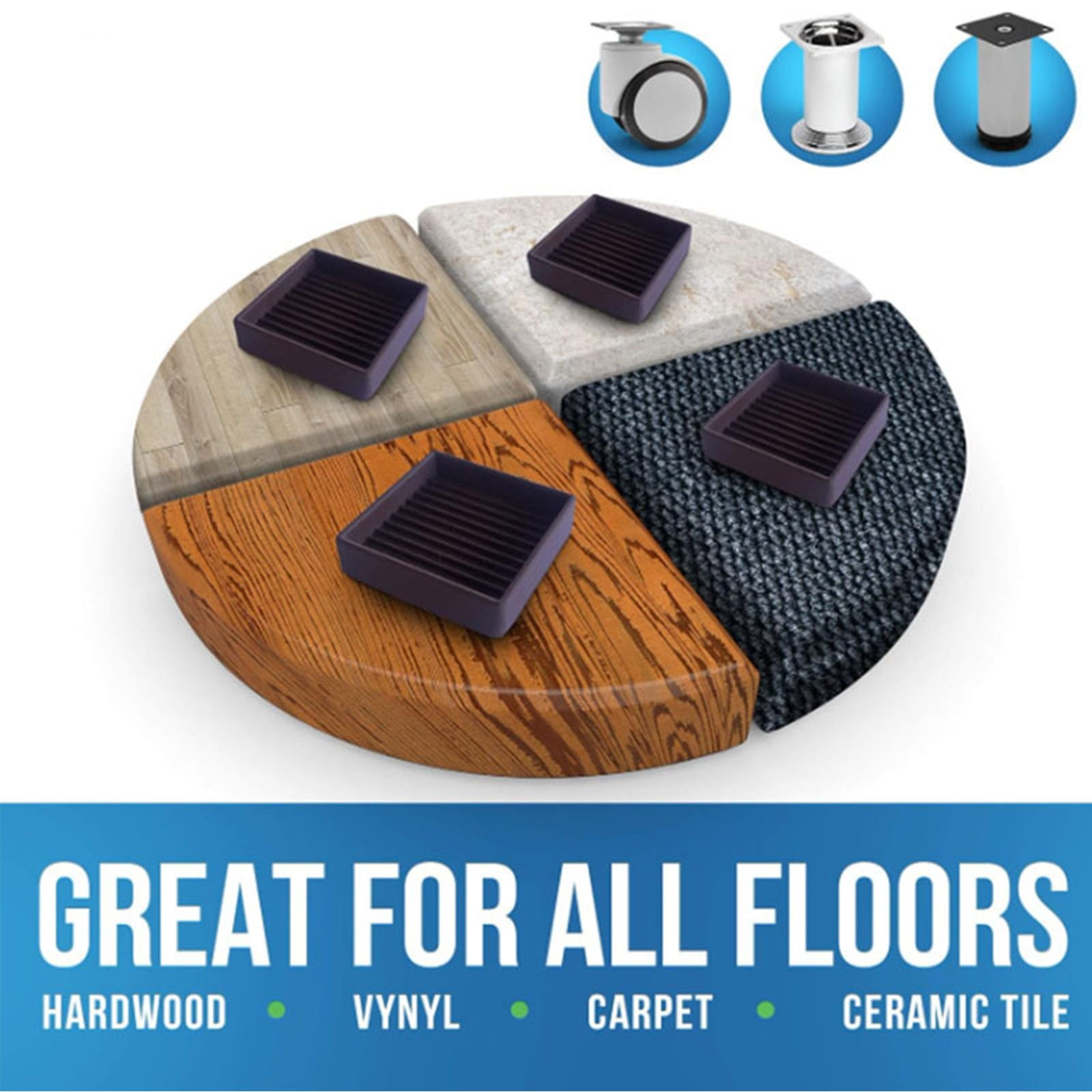 Bicoasu 2024Clearance! Furniture Casters, Cups, Square Rubber Sofa