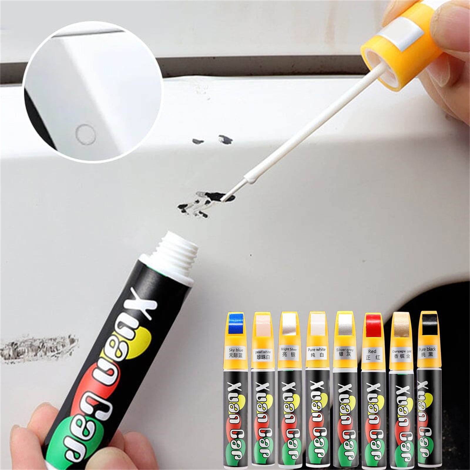 Bicoasu 2024Clearance! Pure White Car Scratch Remover Paint Pen, Quick