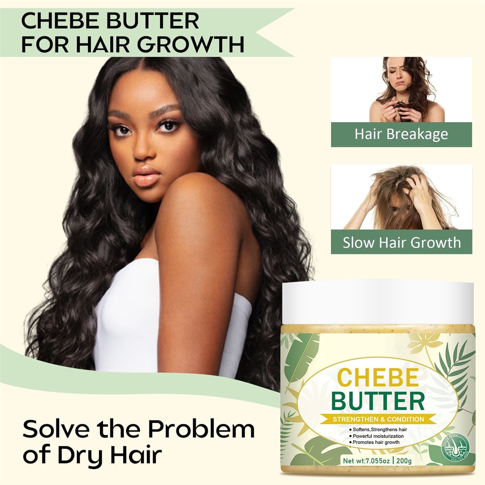 Bicoasu Chebe Butter Hair Mask 200G Moisturizing, Strengthening Scalp