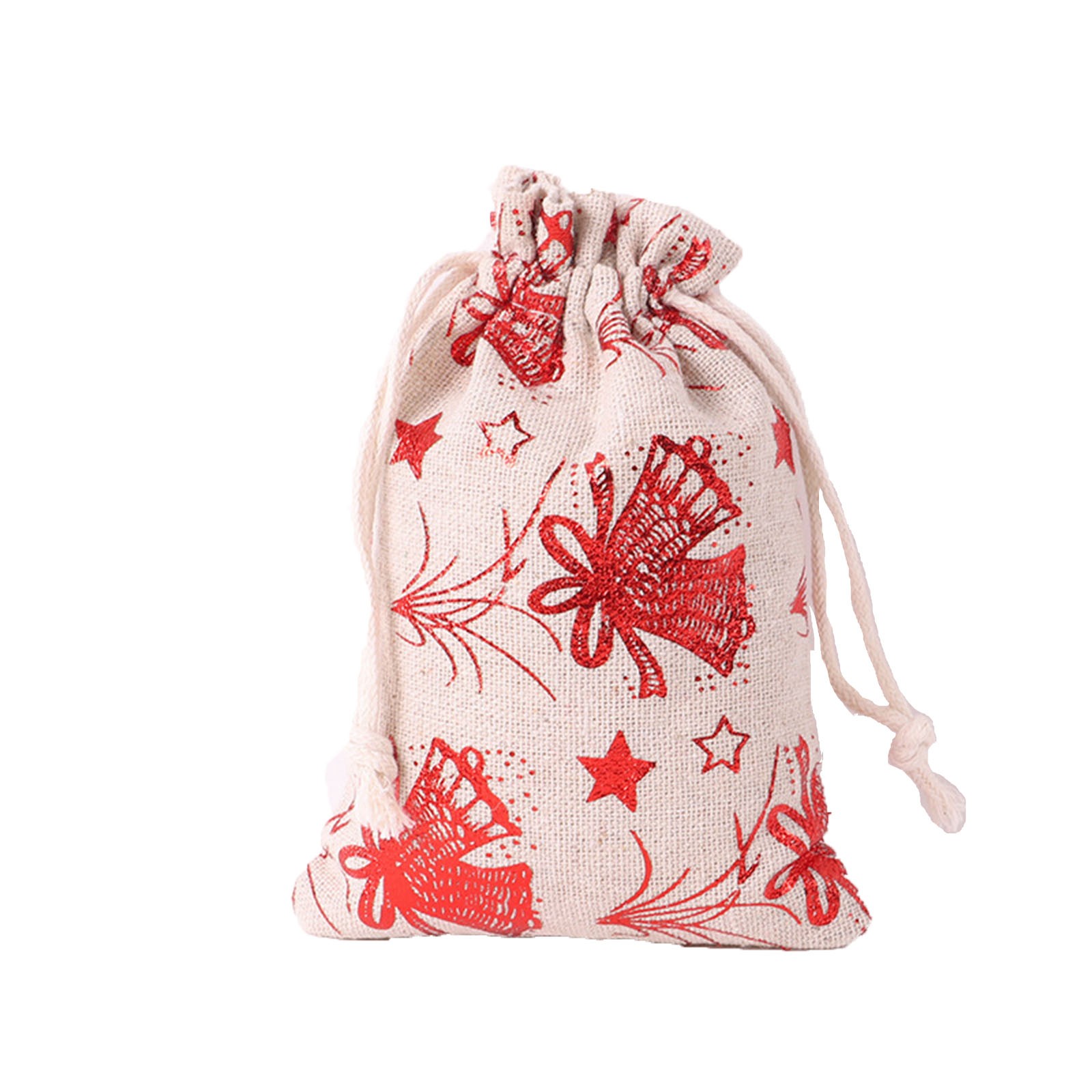 Bicoasu Christmas Gift Bags, Christmas Pattern Cambric Confectionery Bag Bundle Mouth Cotton And