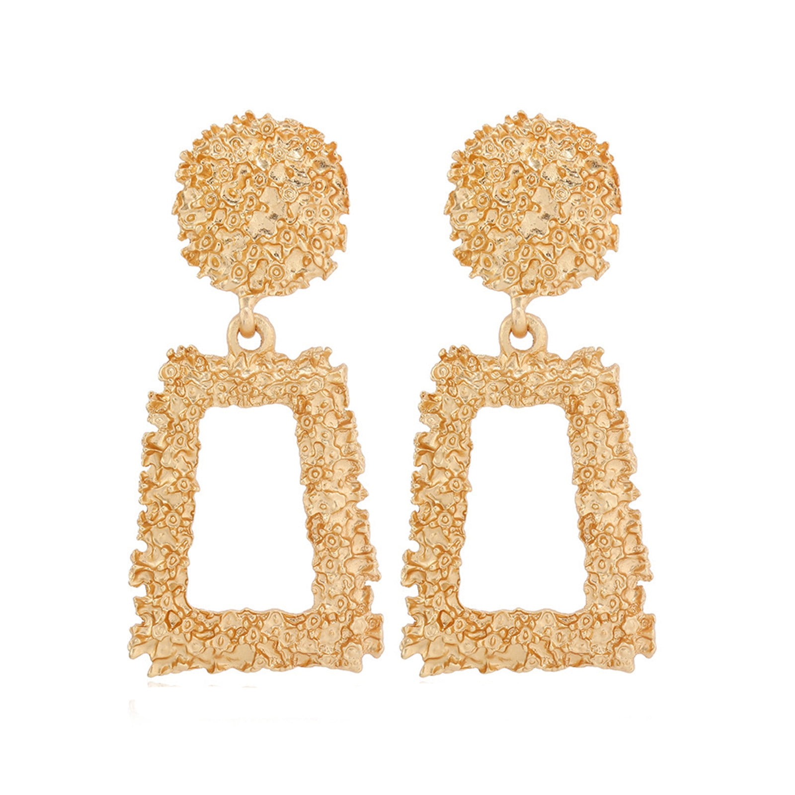 Bicoasu Gold Earrings Clearance Clip on Drop Earrings set Square ...