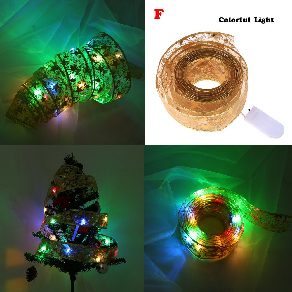 Bicoasu String Lights Christmas Party Decoration 5m Ribbon Night Light