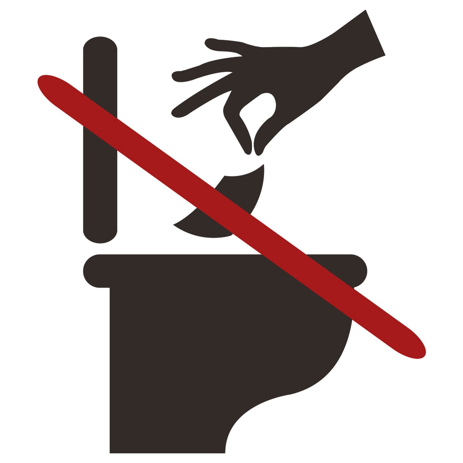 Bicoasu Toilet Warnings Toilet Stickers Prohibiting Toilet Paper In The