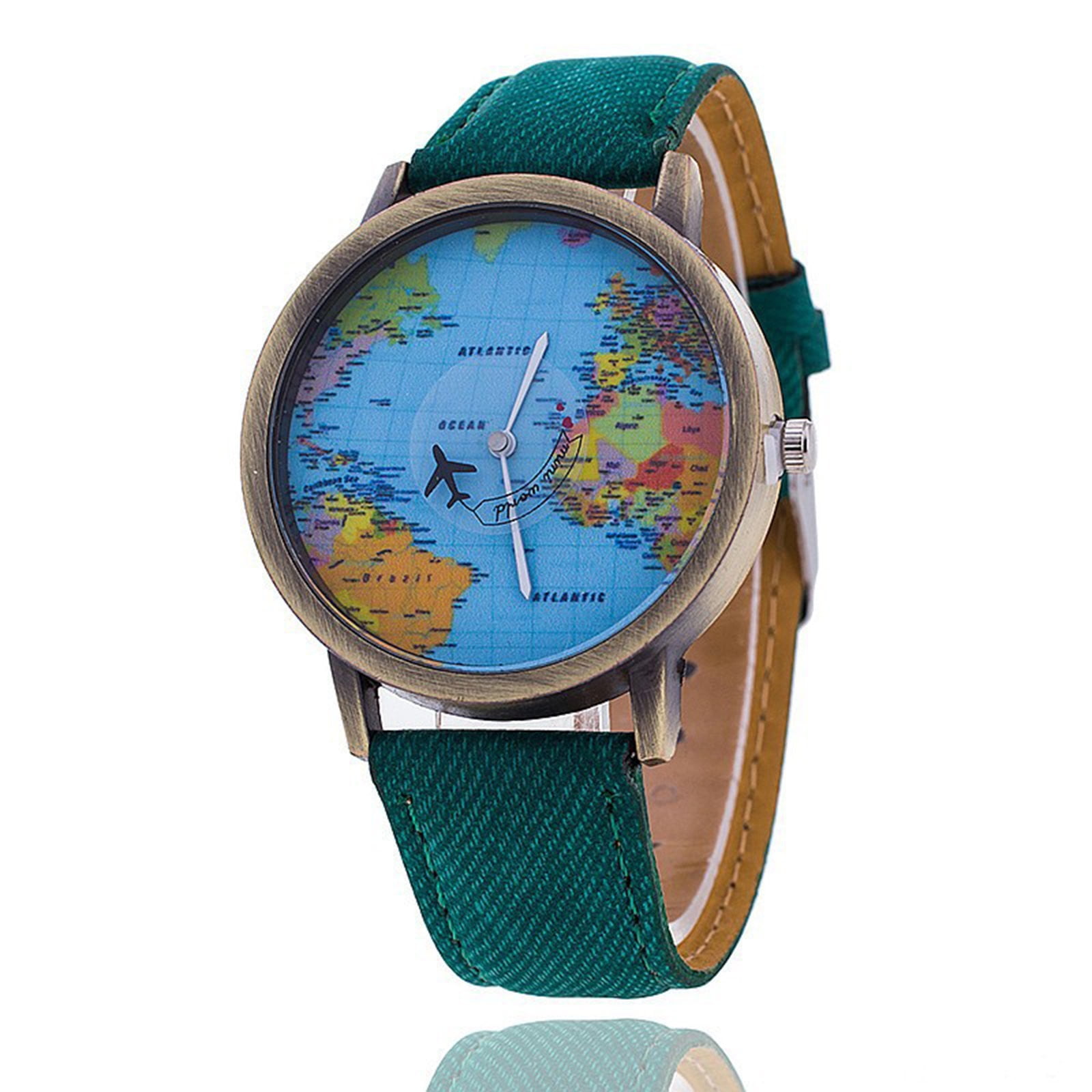 Bicoasu Wrist Watches Fashion Retro Belt Quartz Watch Airplane Second ...