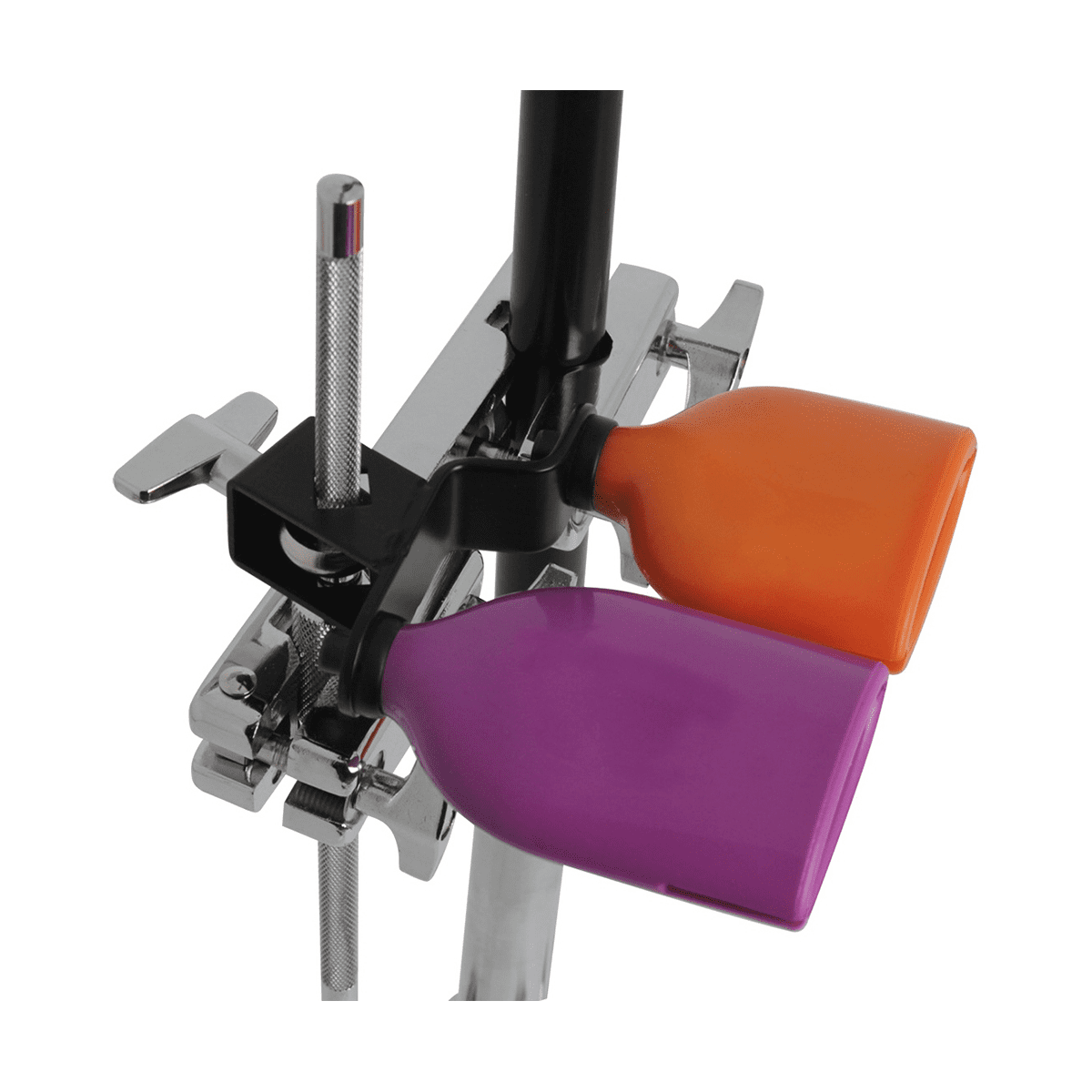 Bicolor Cowbell for Drum Set High and Low Tones Double Mounted Bell Kit ...