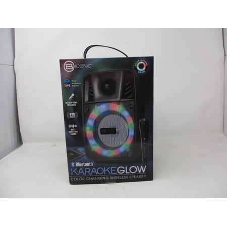 Biconic Bluetooth Karaoke Glow Color Changing Wireless Speaker