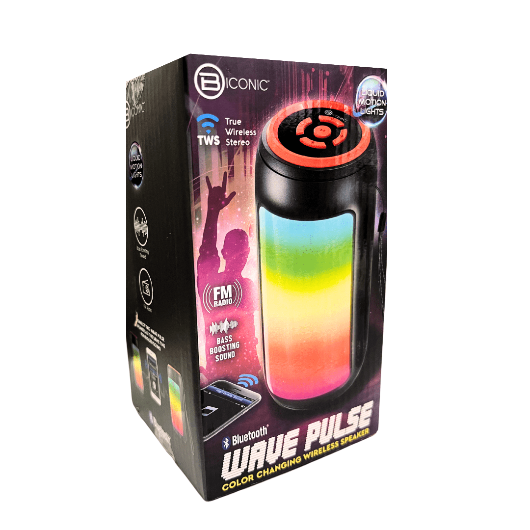 Biconic LED Bluetooth Speakers, Night Light Waterproof, Lightweight ...