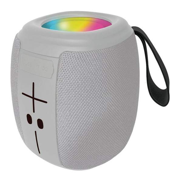 Biconic Oval Portable Bluetooth Speaker in Grey Waterproof Speakers 360 HD Surround Sound with Punchy Bass, Wireless Dual Pairing