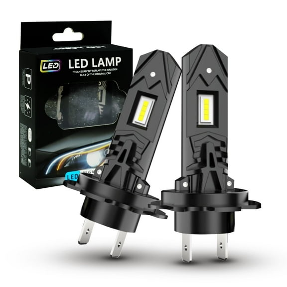 Bicuces H7 LED Bulbs Headlights Bulbs Light Bulbs Fog Light Bulbs  LED Lights Halogen Replacement with Fan, IP65 Waterproof, 6500K Cool White, No Adapter Required Plug and Play, Pack of 2