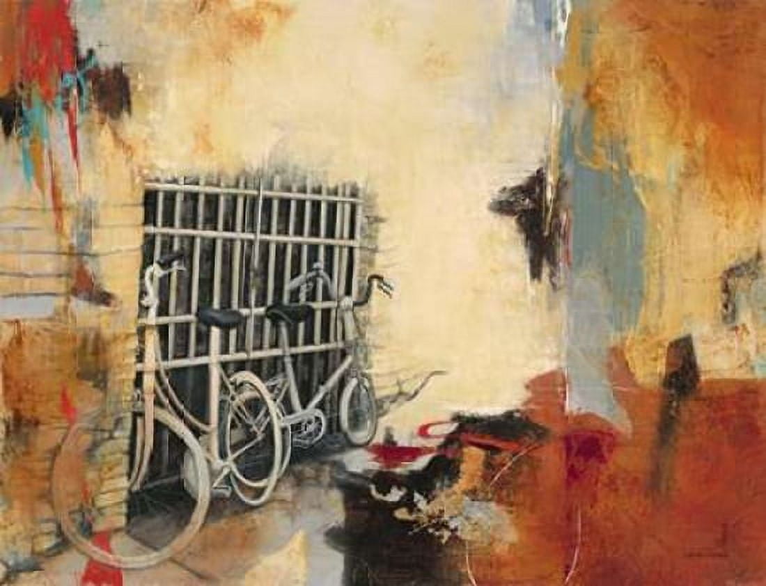 Bicycle Abstract 1 Canvas Art - Gabriela Villarreal Villarreal (22 x 28)