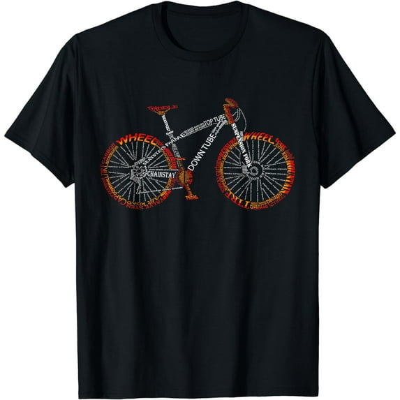 Bicycle Amazing anatomy - mountain bike fire red T-Shirt