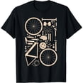 thumbnail image 1 of Bicycle Anatomy Cycling Cyclist Biker T-Shirt, 1 of 3