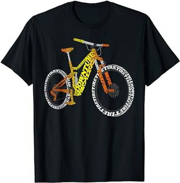 Bicycle Anatomy Mountain Bike MTB Parts Funny Biker Rider T-Shirt ...
