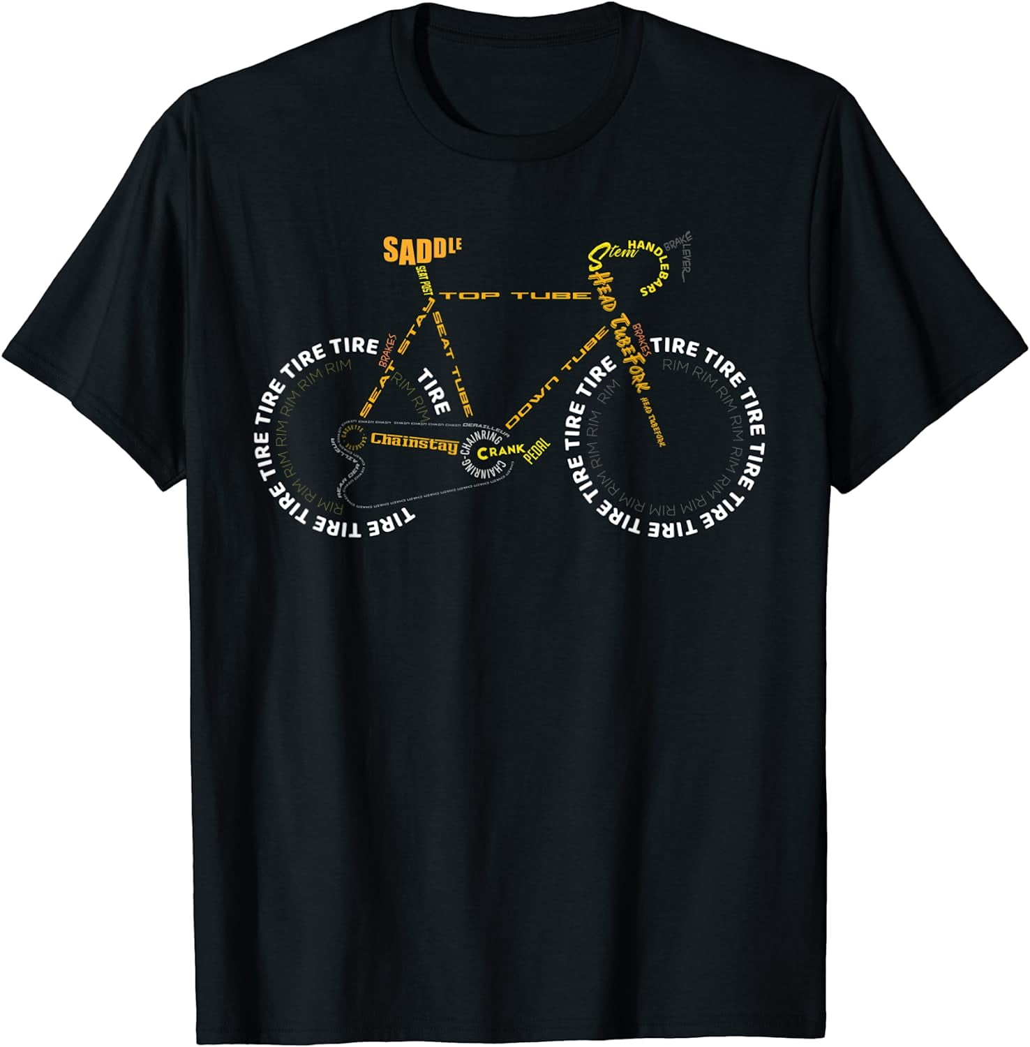 Bicycle Anatomy Shirt | Cute Cycling Is Life T-Shirt Gift T-Shirt ...