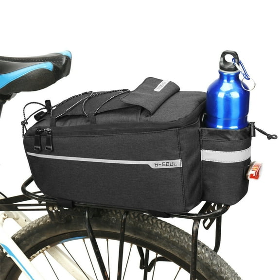 Bicycle Bag Insulated Trunk Cooler Pack Cycling Rear Rack Storage Pouch Reflective Bike Pannier Saddle Bag
