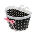 thumbnail image 1 of Bicycle Basket Children Bike Plastic Knitted Bow Knot Front Handmade Bag, 1 of 9