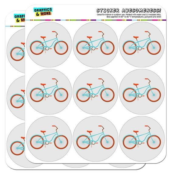 Bicycle Bike Cycling Cycle 2" Scrapbooking Crafting Stickers