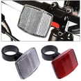 thumbnail image 1 of Bicycle Bike Handlebar Reflector Reflective Front Rear Warning Light Safety Lens, 1 of 7