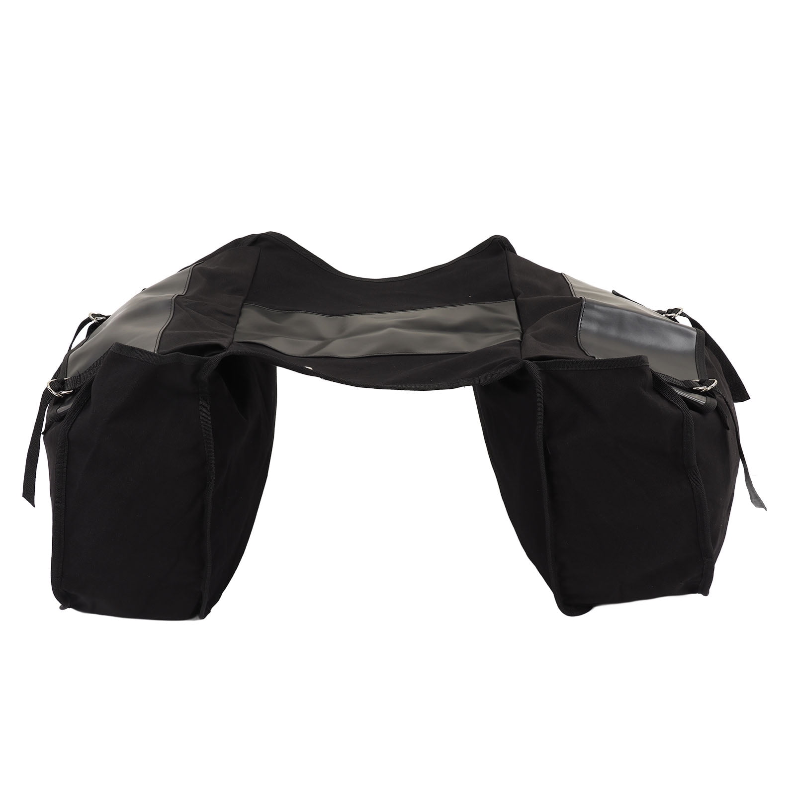 Bicycle Bike Rear Seat Carrier Bag Canvas Cycling Double Bags Pack Two Compartments for Outdoor