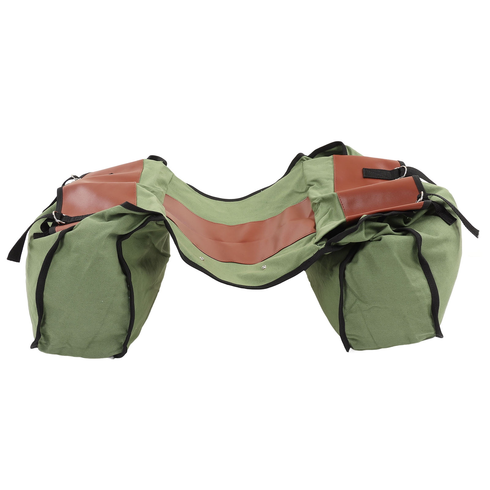 Bicycle Bike Rear Seat Carrier Bag Canvas Cycling Double Bags Pack Two Compartments for Outdoor