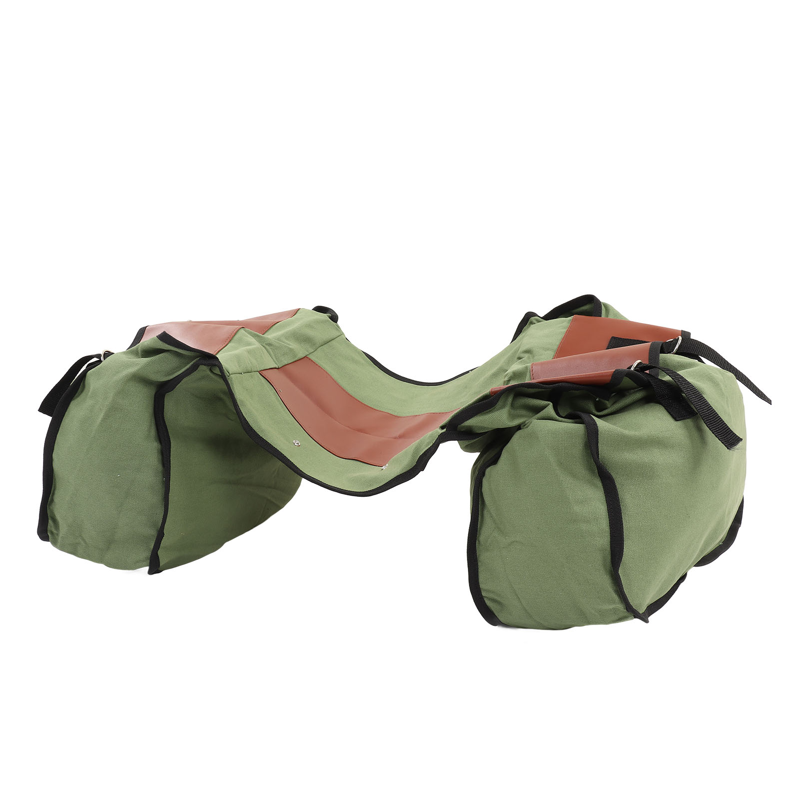 Bicycle Bike Rear Seat Carrier Bag Canvas Cycling Double Bags Pack Two Compartments for Outdoor