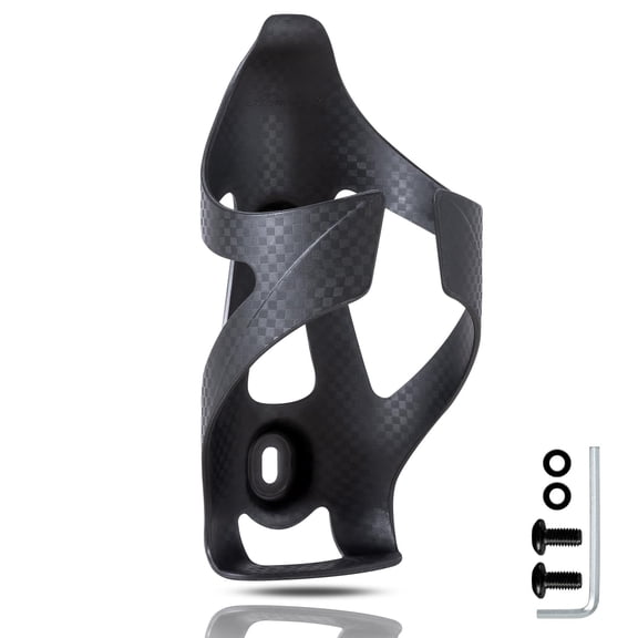 Bicycle Bike Water Bottle Holder Plastic Nylon Plus Carbon Water Bottle Cage for Road Bikes Mountain Bike Cup Holder, Wrench with Screw for Diameter 70-74 mm Water Bottles, 1 Pack