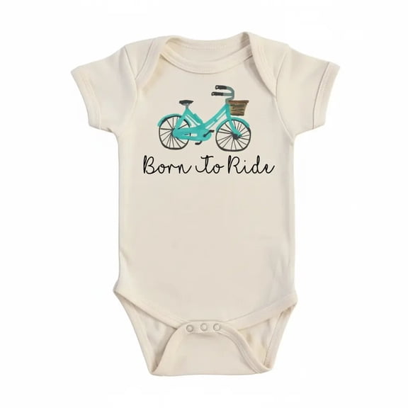 Bicycle Born Blue Newborn Baby Bodysuit