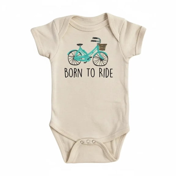 Bicycle Born Ride Newborn Gift Baby Bodysuit