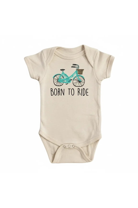 Bicycle Born Ride Newborn Gift Baby Bodysuit