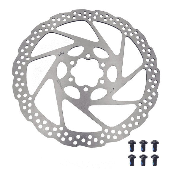 GRIVNIV Bicycle Replacement Brake Accessory, 160mm 6-Bolt Disc Brake Rotor for Mountain Road Bike Cycling