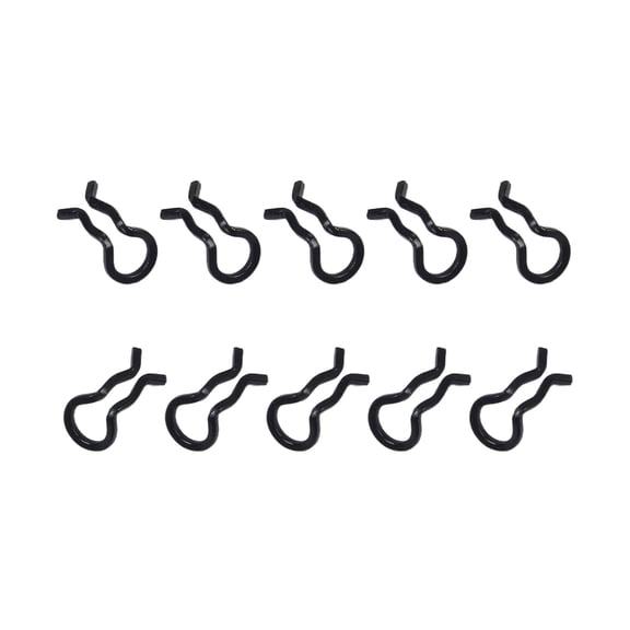 Bicycle Brake Pad Caliper Spring Clips 10 Pack Stainless Steel Retaining Clips Compatible for Shimano/XT/SLX/XTR/Formula for MEGA/Pad Pins Easy Install Black(Black)