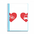 thumbnail image 1 of Bicycle Car Red Heart Pattern Book Sheet Protectors Portfolio Binder Folder, 1 of 3