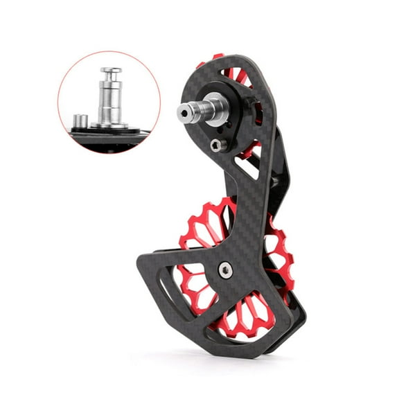 ✪ Bicycle Carbon Fiber Ceramic Rear Derailleur 17T Pulley Guide Wheel for Shimano-6800/R7000/R8000/R9100/R9000 Bike Accessories