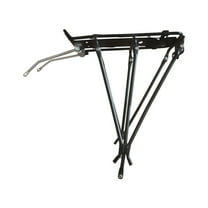 Bicycle Cargo Rack Aluminum Alloy Rear Mount Bike Luggage Carrier | Adjustable Structure | Fits 26-29 Inch Frames | Quick Release | Max Load 44lb | Black | 1 Rack Installation Kit