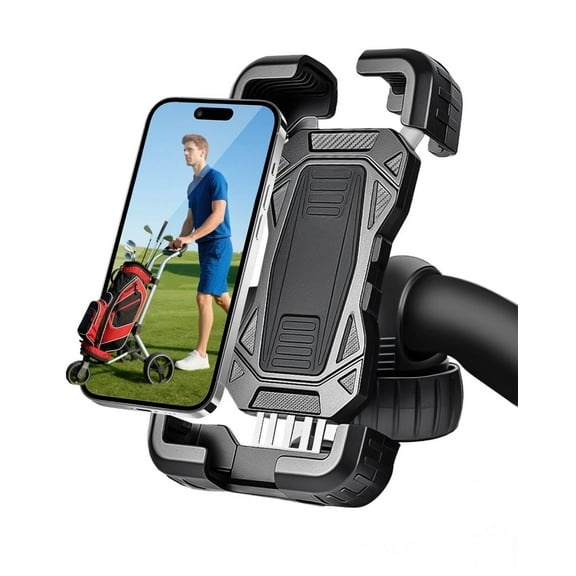 Motorcycle Phone Mount Bike Phone Holder,360 Degree Adjustable, Quick Mount,Auto Lock Adjustable Handlebar Mount for 4.7"-7" Cell Phones (Black)