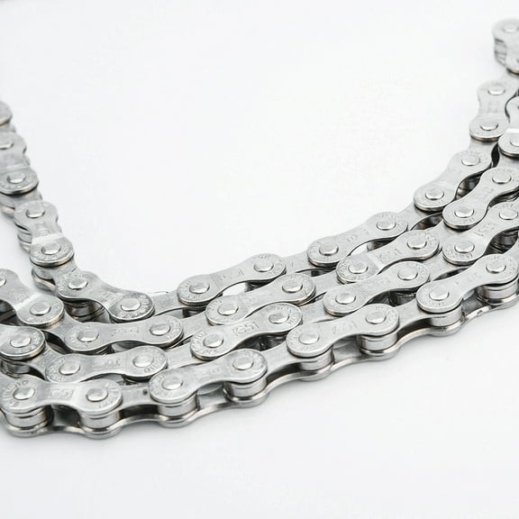 Bicycle Chain 6-7-8 Speed - 116 Links Steel, Silver, Mute Smooth Transmission, Enhanced Wear Resistance for MTB Road Bikes