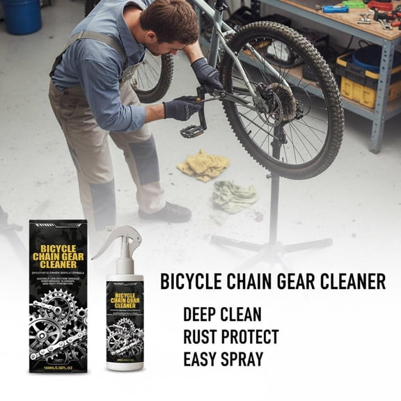 Bicycle Chain Cleaner Spray, 100ml Degreaser for Bike Gears and Drivetrain, Trigger Spray Bottle for Precise Application, Rust Prevention Lubricant