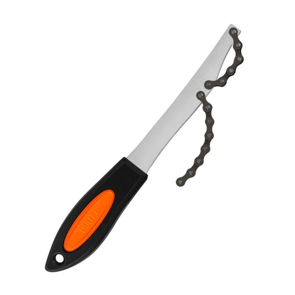 Bicycle Chain Whip BMX Cycling Wheel Sprocket Wrench Remover Tool Freewheel Turner Flexible Portable with Red Coated Handle for Road Vehicles Folding Mountaim Bike