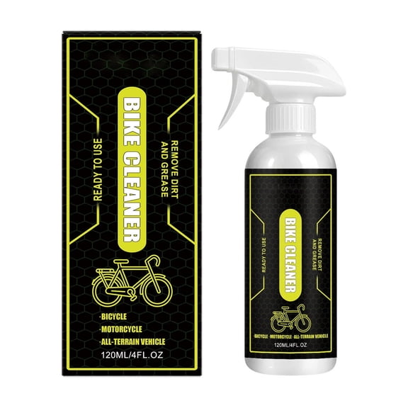 Bicycle Cleaner Spray, 120ml, Mud, Oil and Road Grime Remover for Frames and Drivetrain, for Mountain, Road and Electric Bikes