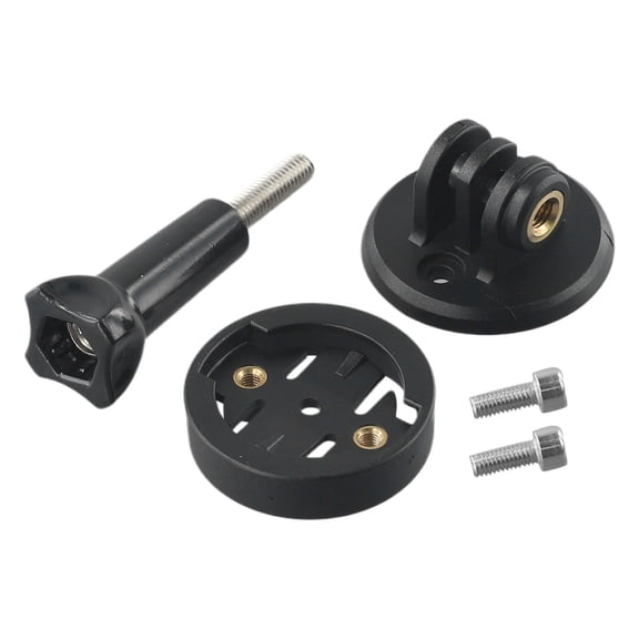 Bicycle Computer Odometer Base Adapter Mount For Garmin Edge Sport Camera And, ABS Quarter Turn Flush Out Front Mounting Bracket For Bike Light Or Action Cam, Black