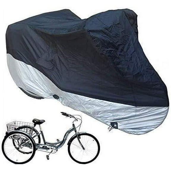 Bicycle Cover Outdoor Storage Waterproof Adult Tricycle Cover Bike Cover, Outdoor Bike Motorcycle Storage Cover For Two To Three Bike Covers, Waterproof And Uv Resistant