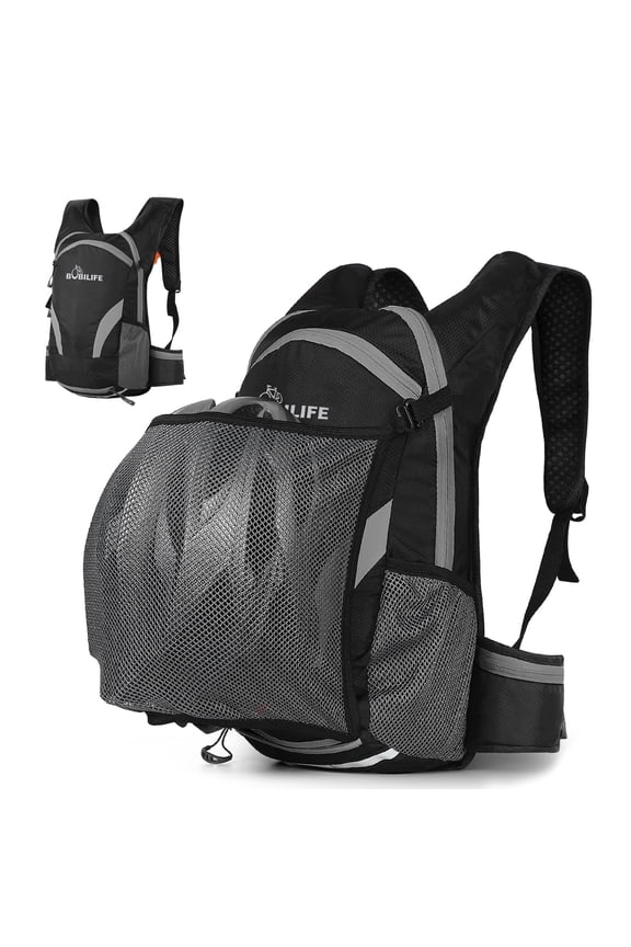 Bicycle Cycling Backpack - Water Resistant Biking and Bike Commuter Lightweight Backpack with Helmet Mesh Holder, Men and Women