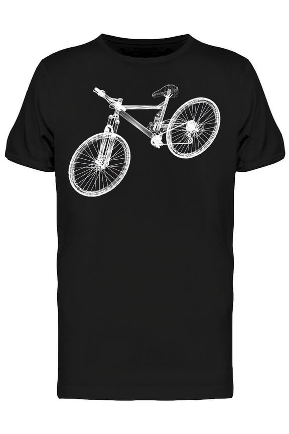 Bicycle Design Graphic T-Shirt Men -Image by Shutterstock, Male Medium
