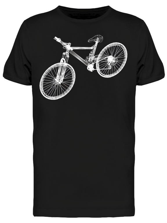 Bicycle Design Graphic T-Shirt Men -Image by Shutterstock, Male Medium