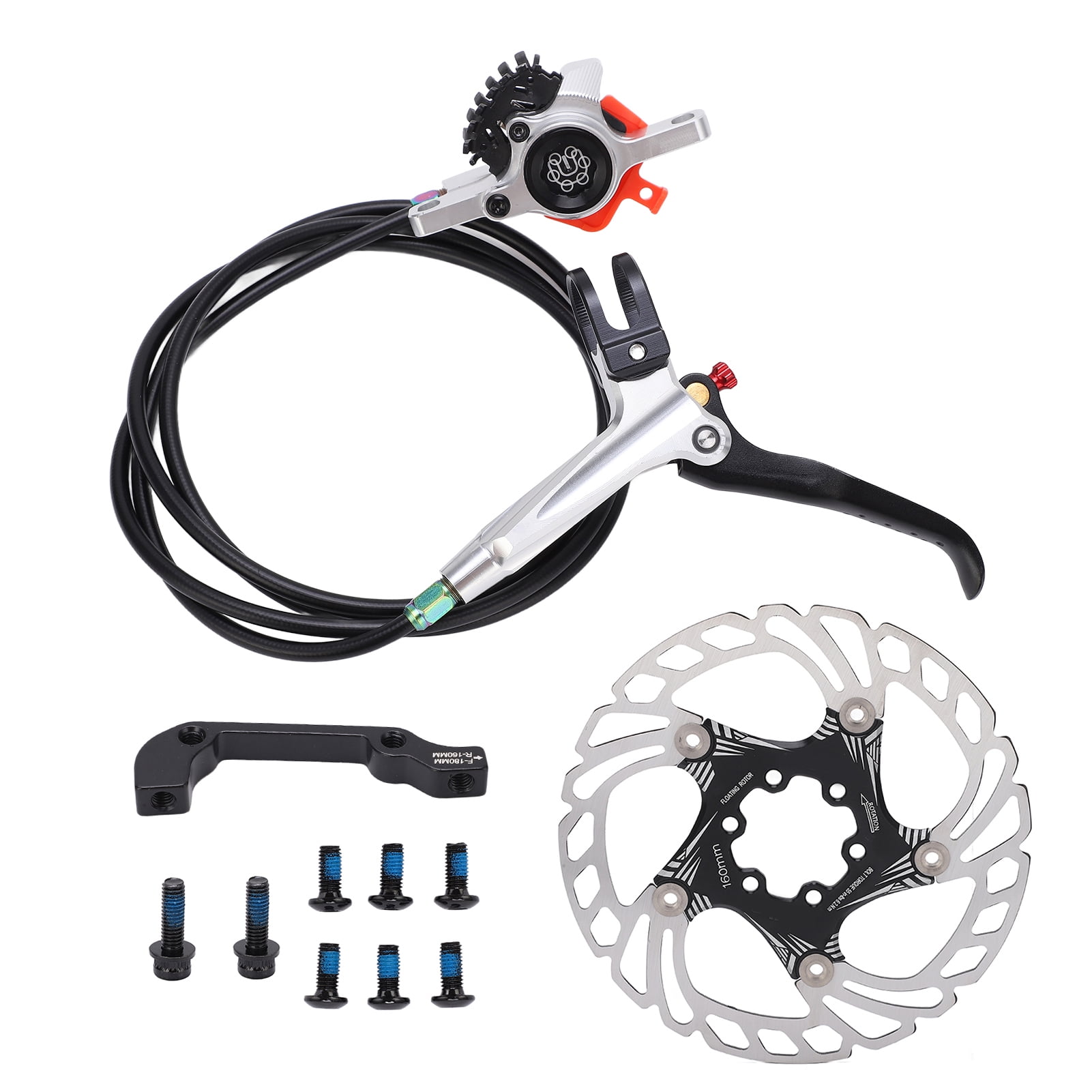 Bike Hydraulic Disc Brake Conversion Kit TOBWOLF Upgrade Four