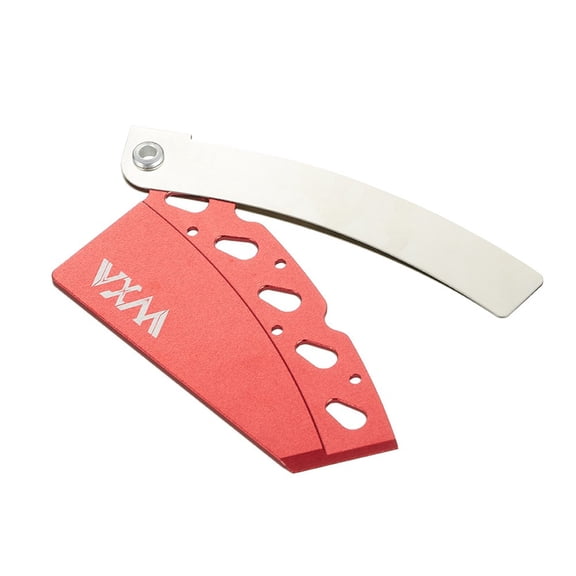 Bicycle Disc Brake Pad Alignment Tool for Rotor Truing and Regulating, CNC Machined aluminum Alloy Caliper Aligning Device for Bike and Repair, Silver and Red